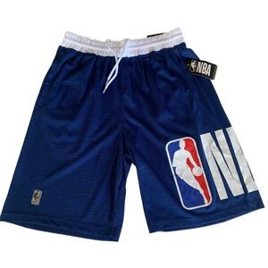 NBA Basketball Short Blue Practice Logo Size Medium